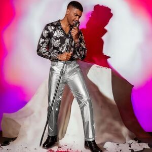 Coofandy mens silver pants